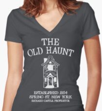 CASTLE'S BAR THE OLD HAUNT Women's Fitted V-Neck T-Shirt