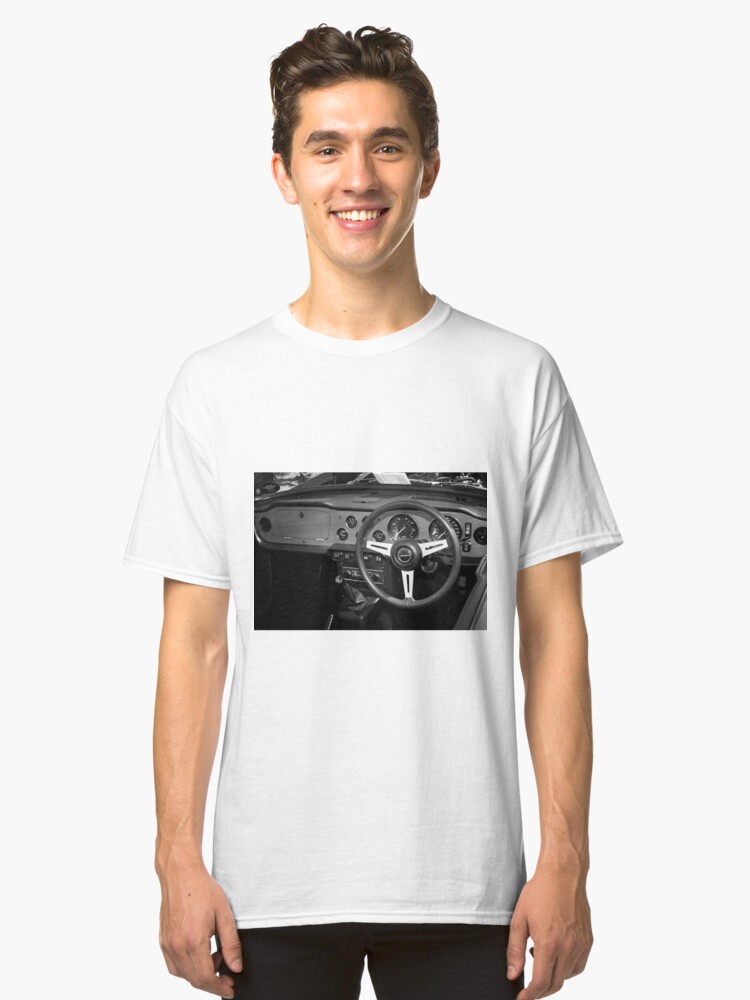 Alternate view of Classic Triumph TR6 Sports Car Interior Classic T-Shirt
