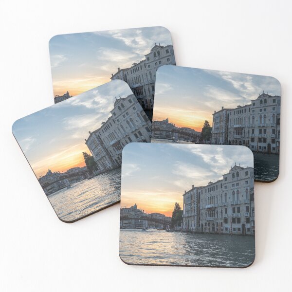 Item preview, Classic Venetian - Sunset Sail towards the Accademia Bridge on the Grand Canal designed and sold by Georgia Mizuleva.