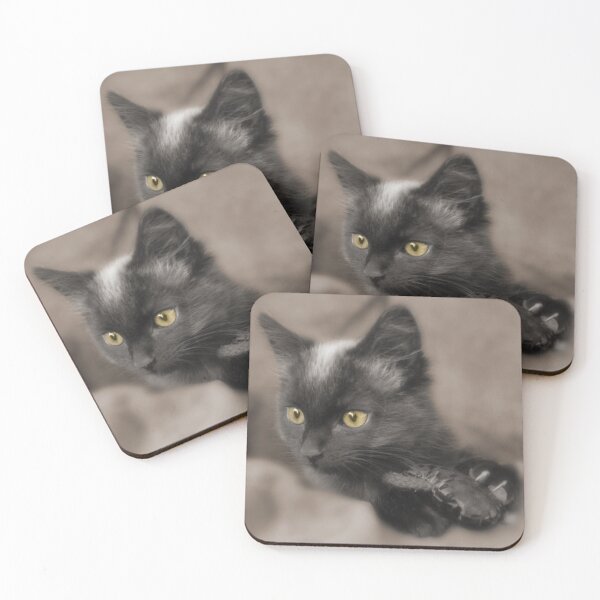 Item preview, Black Kitten With Copper Eyes designed and sold by CuckooCards.