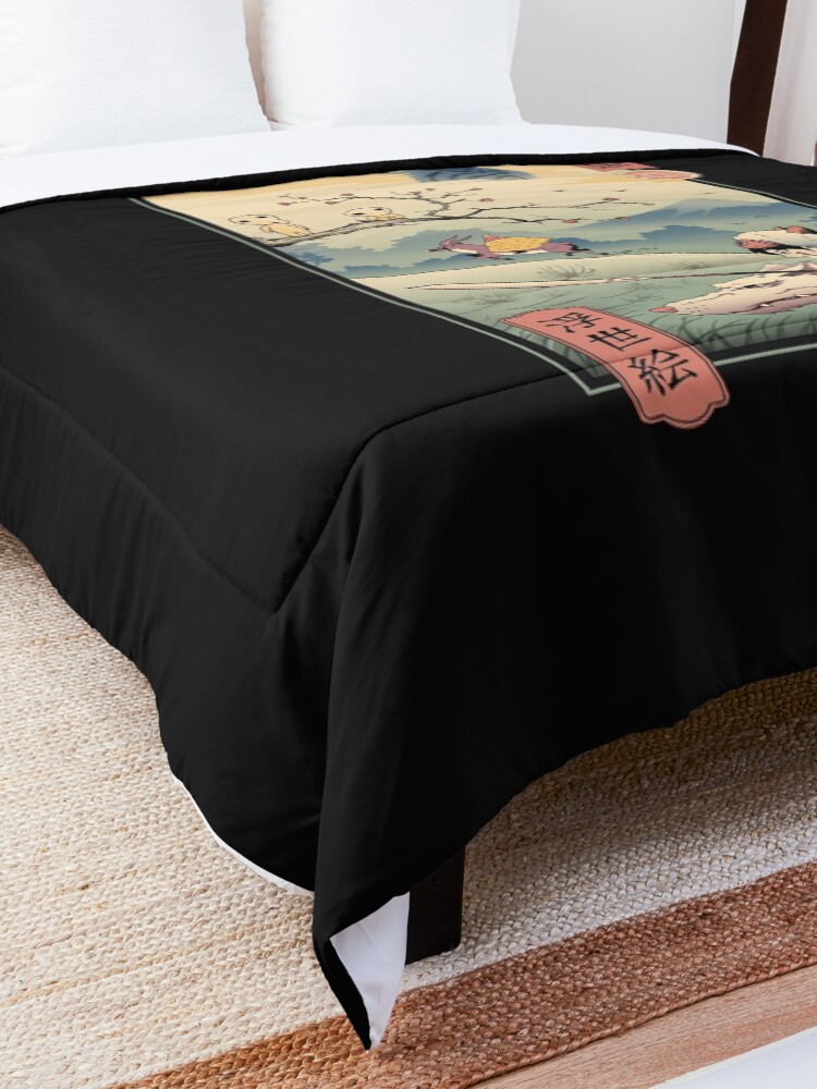 Alternate view of Wolf Princess Ukiyo e Comforter