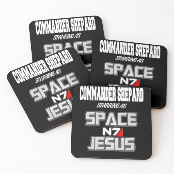 Item preview, Commander Shepard is Space Jesus designed and sold by Kadeda.