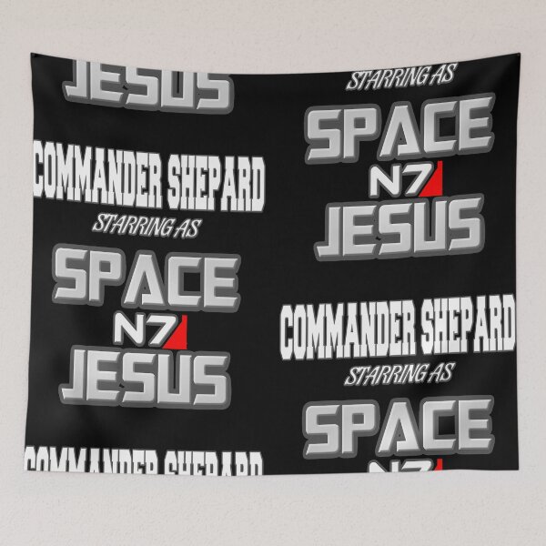 Item preview, Commander Shepard is Space Jesus designed and sold by Kadeda.