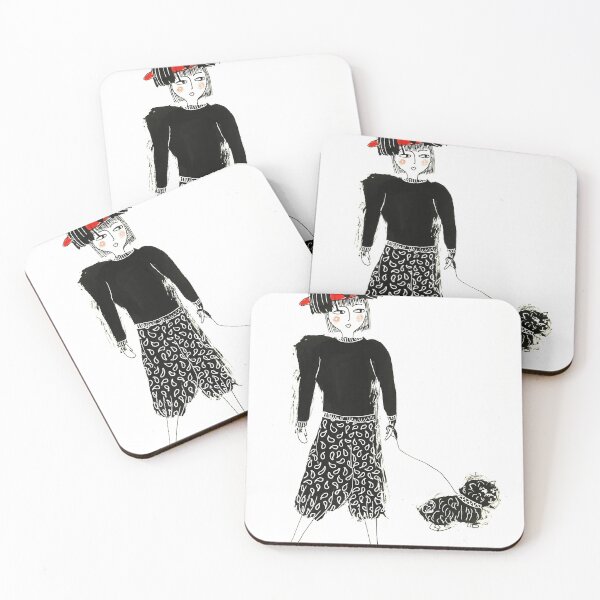 Item preview, girl with dog designed and sold by LillaLero.