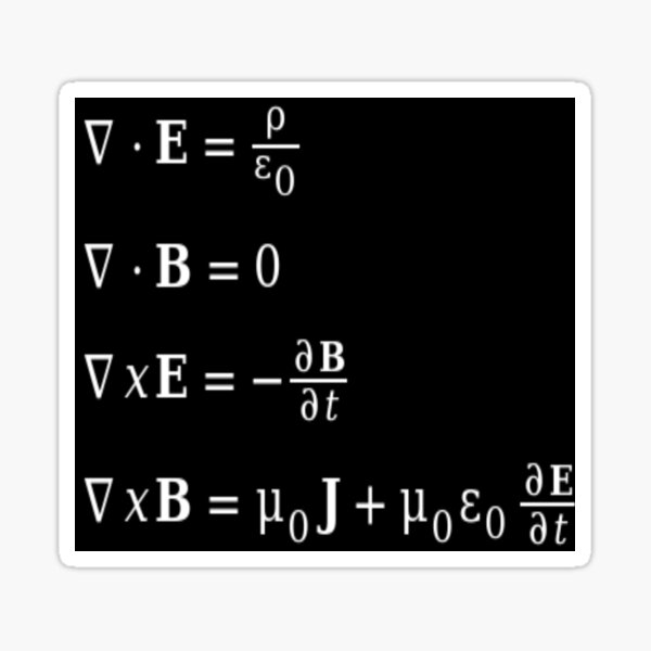 Maxwell equations Sticker