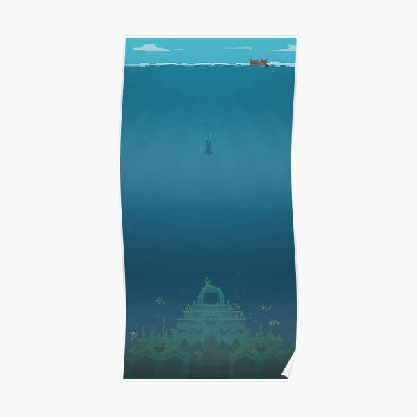 Exploring to the abyss - Minecraft Poster