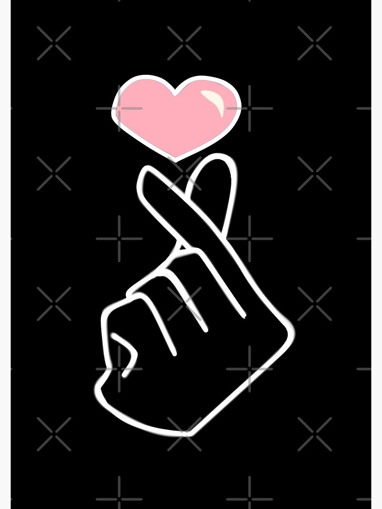 Diseño coreano del corazón del dedo de Kpop | Cuaderno de espiral