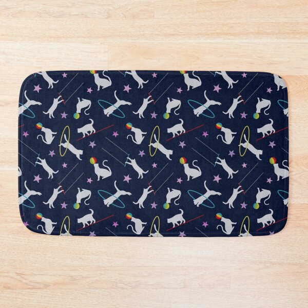 Item preview, Acrobatic Cats in Navy designed and sold by The Wellington Boot.
