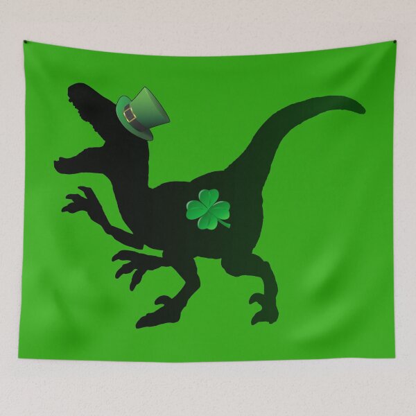 Item preview, Irish T-Rex with Hat and Lucky Shamrock - Clover period - the best gift for Saint Patricks Day - Green gang designed and sold by BestStuffDepot.