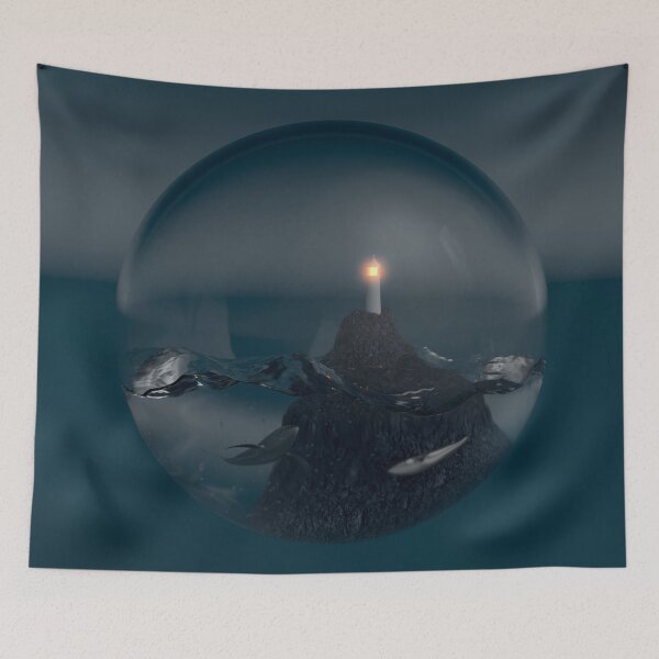 Item preview, Micro ocean at night designed and sold by lathspell.