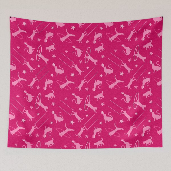 Item preview, Acrobatic Cats in Pink designed and sold by The Wellington Boot.