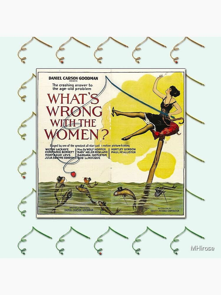 Vintage Fun Flapper Fishing Design Featuring 'What's Wrong With The Women?' by MHirose