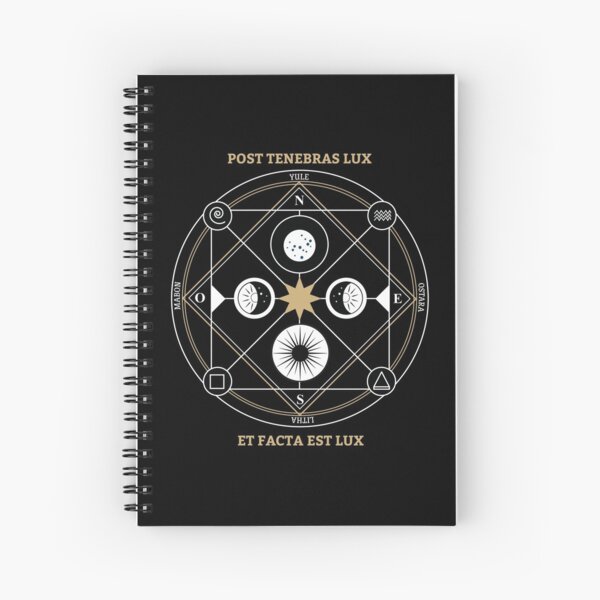 Cercle magique post tenebras lux Cahier à spirale