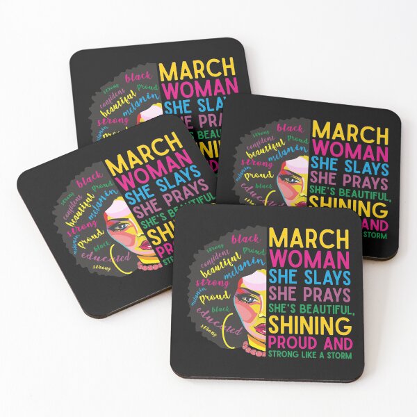 Item preview, March Woman Birthday Proud African American Black Girl Magic Cute Gift  designed and sold by alenaz.