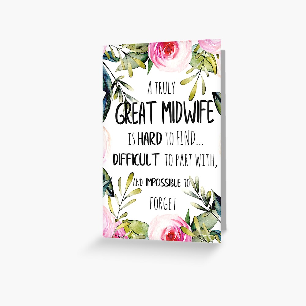 "Midwife thank you Quote Farewell Gift Leaving Gift idea