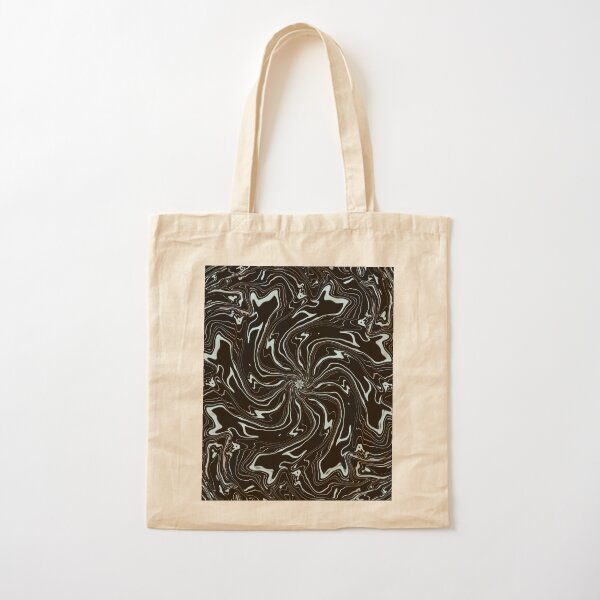 Black Tide Digital paint pour marble Cotton Tote Bag