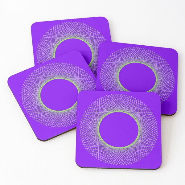 Item preview, Curve Stitching in a circle, green on purple designed and sold by Raymond Gilford.
