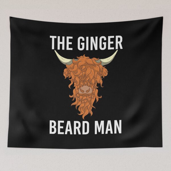 Item preview, The Ginger Beard Man Highland Cow Cattle Red Head designed and sold by BornDesign.