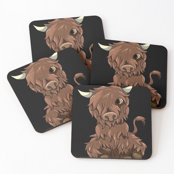 Item preview, Cute Highland Cow Kawaii Cartoon Style designed and sold by BornDesign.