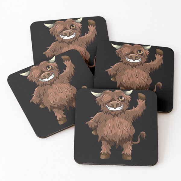 Item preview, Happy Highland Cow Kawaii Cartoon Style designed and sold by BornDesign.