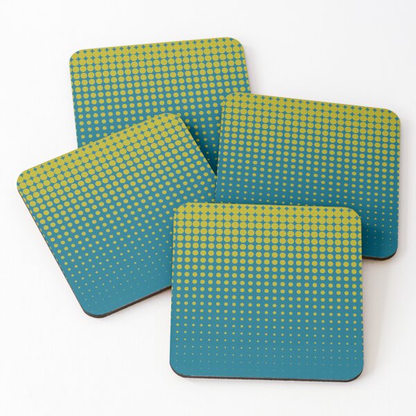 Item preview, Modern techno shrinking polka dots cerulean blue and gold designed and sold by aapshop.