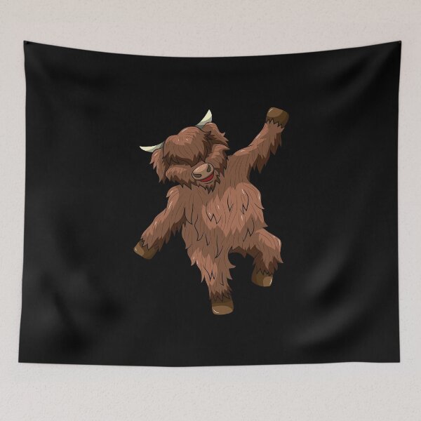 Item preview, Dancing Highland Cow Heilan Cattle designed and sold by BornDesign.