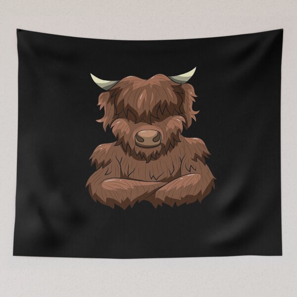 Item preview, Bodybuilder Highland Cow Strongman Heilan Cattle designed and sold by BornDesign.