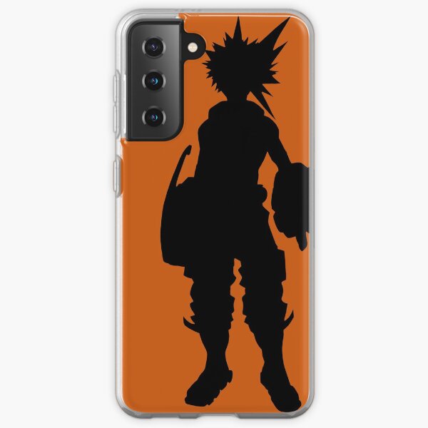 Black and orange Bakugou Samsung Galaxy Soft Case