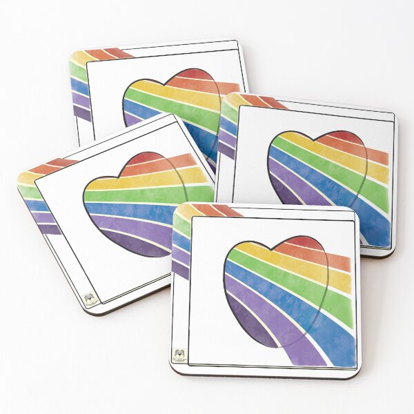 Item preview, Let the love flow - Rainbow Heart designed and sold by SadSacDesigns.