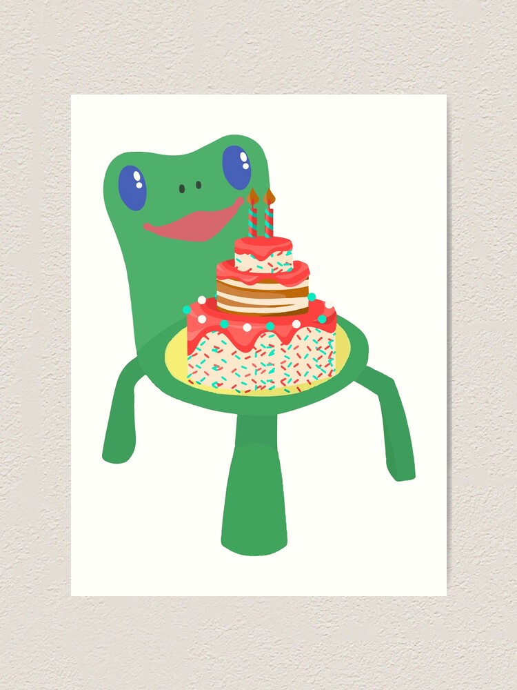 Impression Artistique Froggy Chair Cake Animal Crossing Cadeau D Anniversaire Par Popodri Redbubble
