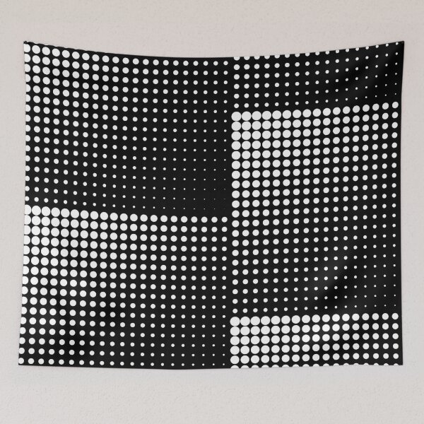 Item preview, Modern techno shrinking polka dots black and white designed and sold by aapshop.