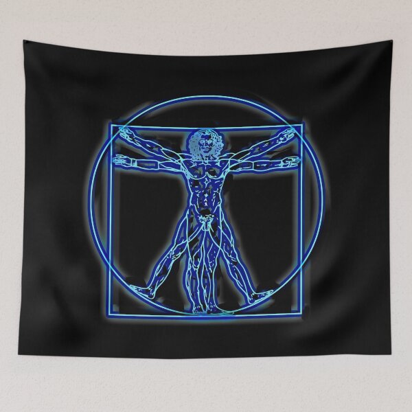 Item preview, Vitruvian Man Neon Design designed and sold by Pikmi.