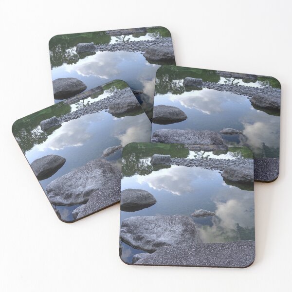 Item preview, Clouds reflected in the lake of a Japanese garden designed and sold by cuisinecat2.