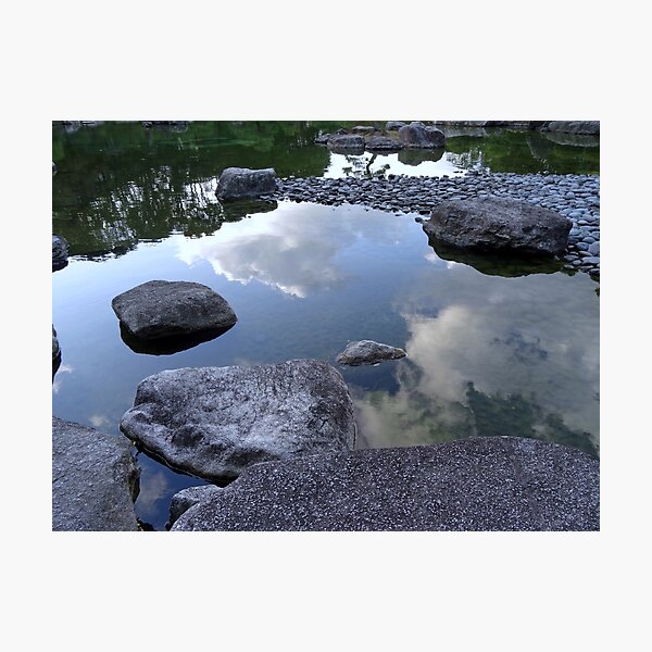 Item preview, Clouds reflected in the lake of a Japanese garden designed and sold by cuisinecat2.