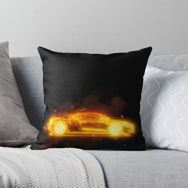 Audi R8 Feuer- und Rauchzeichnung Dekokissen