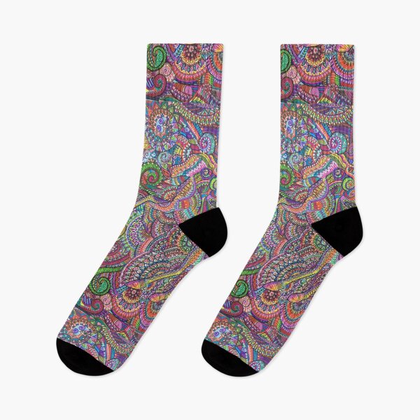 Item preview, Multicoloured Patterned Unicorn Complex Sharpie Marker Drawing designed and sold by jaggerstudios.