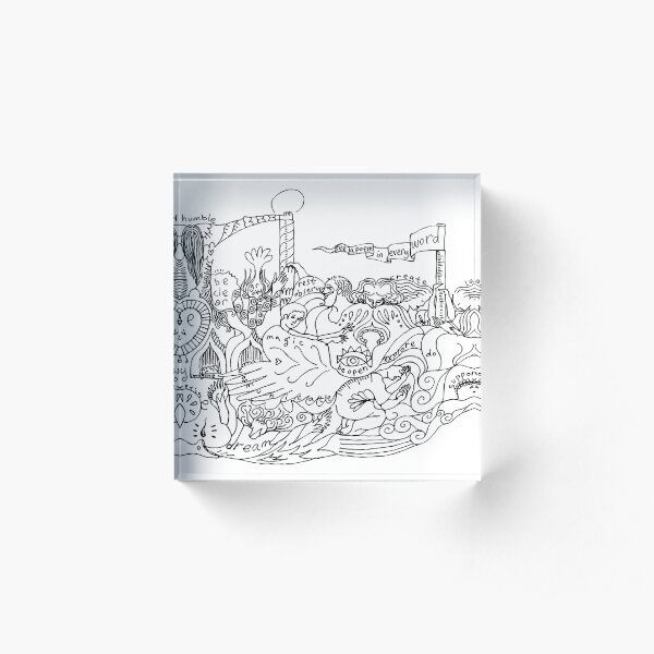 Attitudes boat Acrylic Block