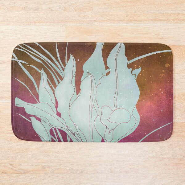 Item preview, Midnight Lilies with distressed dark teal, orange, rose, and stars designed and sold by WatersEdgeGal.