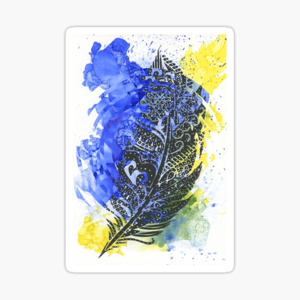 Feather of Delight - Abstract Design Sticker