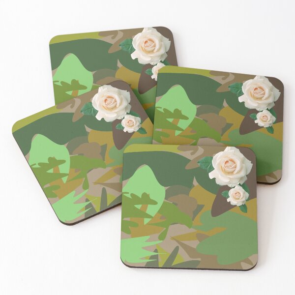 Item preview, Cool camo and flower print   designed and sold by craftydinosaur.