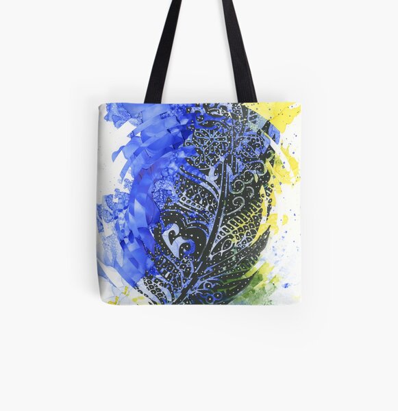 Feather of Delight - Abstract Design All Over Print Tote Bag