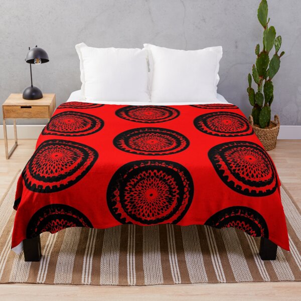 Item preview, Red and black abstract circle painting. designed and sold by jaggerstudios.