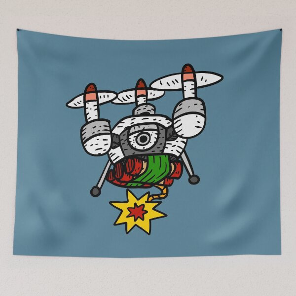 Item preview, high tech drone bomb. funny dynamite drone cartoon. designed and sold by JJadx.