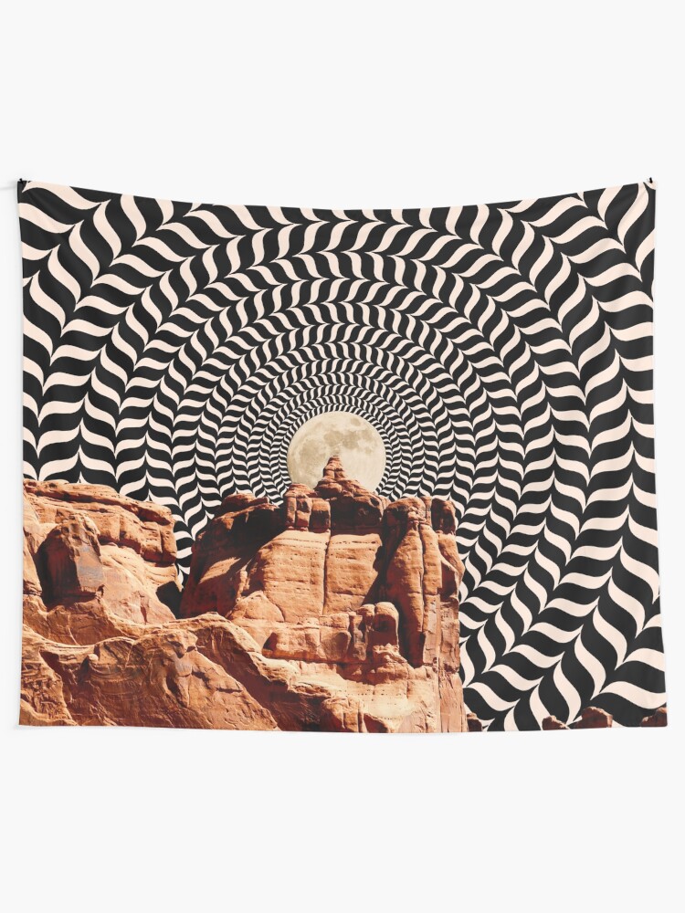 Alternate view of Illusionary Road Trip Tapestry