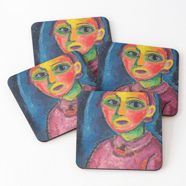 Item preview, Alexej von Jawlensky - Brustbild einer Frau in rötlichem Gewand designed and sold by ArtExpression.