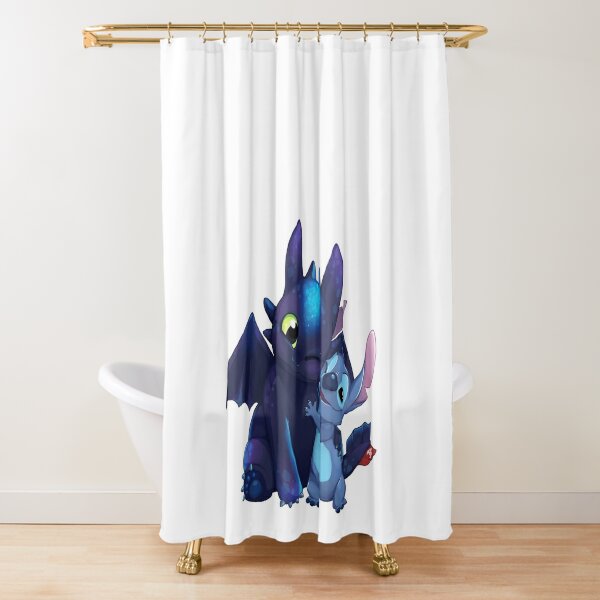 Rideaux de douche sur le thème Lilo Stitch