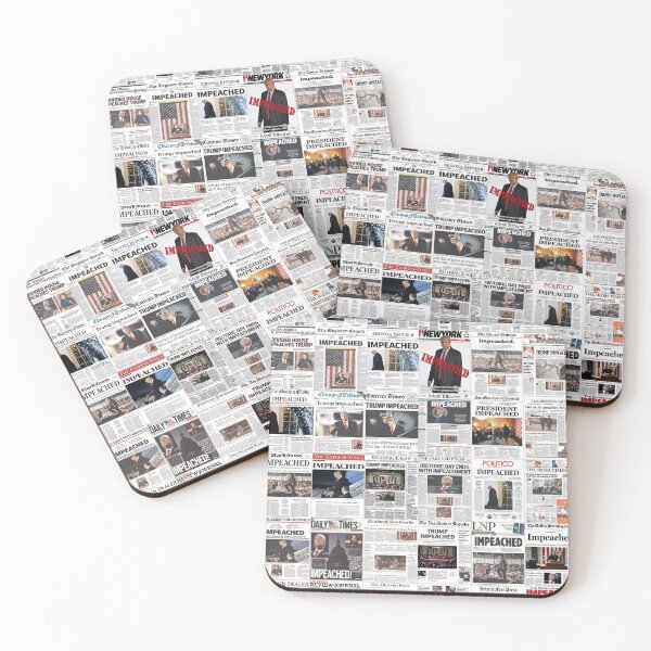 Item preview, Trump Impeached Headlines designed and sold by Montage-Madness.