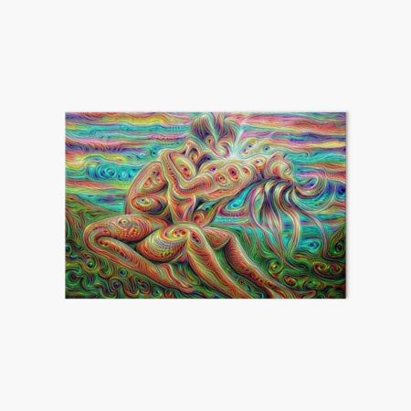 Cool trippy psychedelic love making Art Board Print