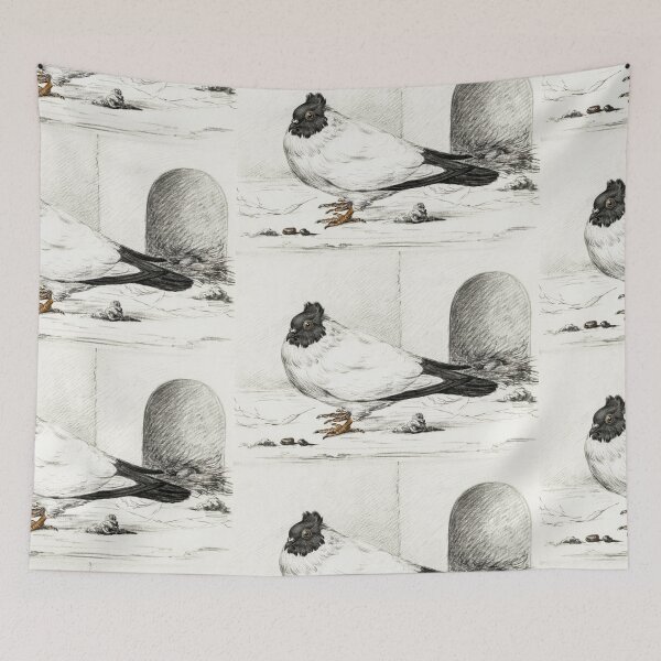 Item preview, Pigeon illustration artwork designed and sold by Vintage Designs +.