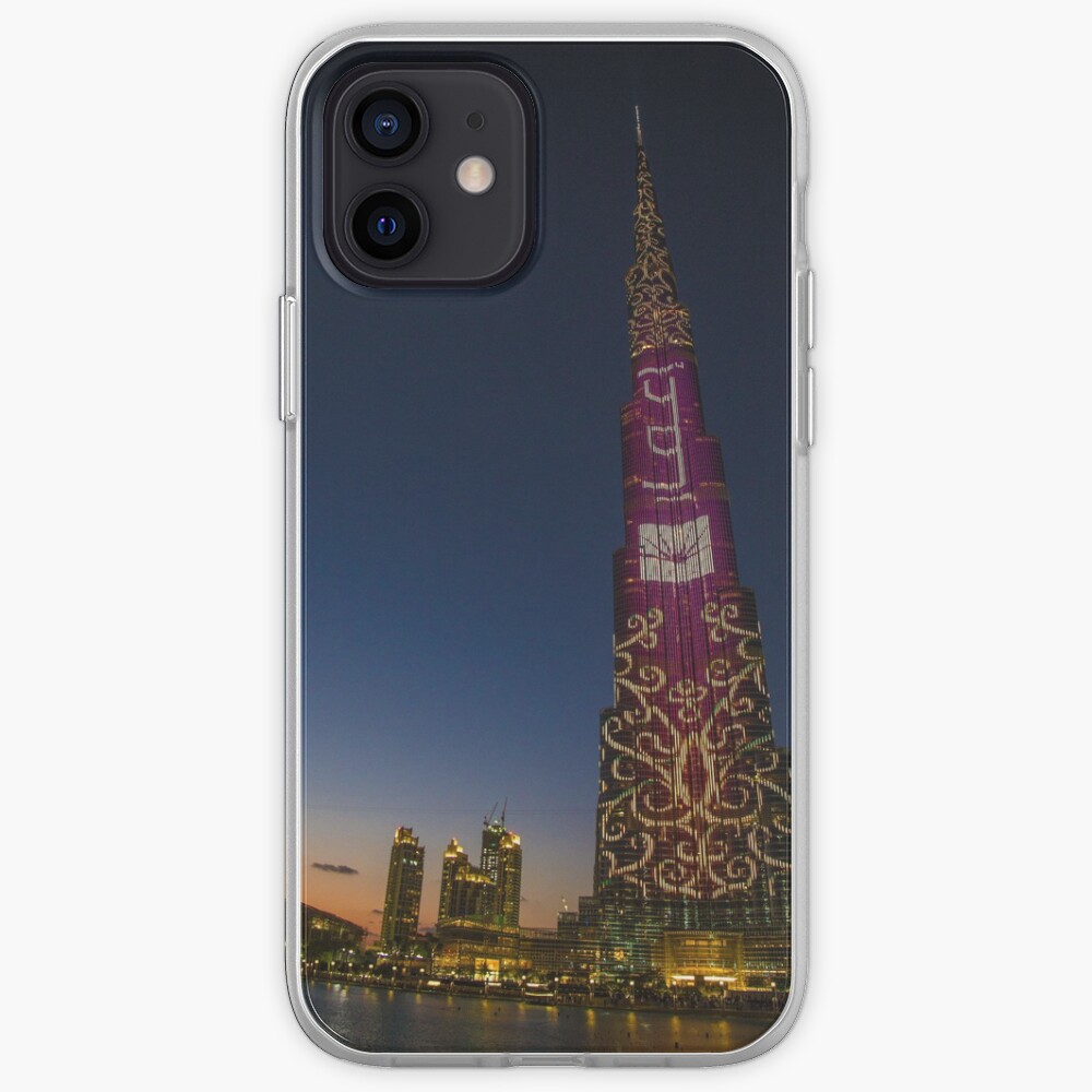 "United Arab Emirates. Dubai. Burj Khalifa. Light Show." iPhone Case & Cover by vadim19 Redbubble